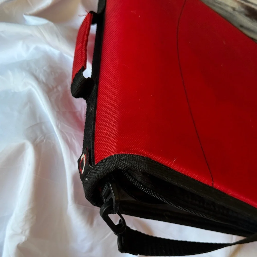 ★ Gastek Travel Organizer Portfolio Bag Document Case Red Black